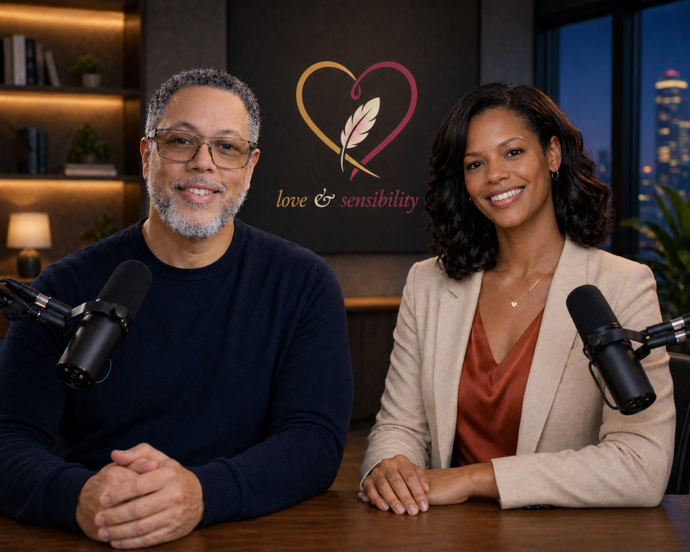 Efton Geary and Venus, hosts of Love and Sensibility